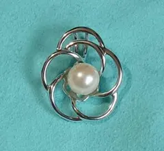 天然淡水パール ペンダントトップ 淡いピンク 銀製品 中古