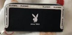 PLAYBOY プレイボーイ 長財布 ラウンドファスナー ブラック ロゴのサムネイル