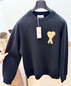 ✨新品✨ ami paris ブラック ハート刺繍 スウェット LL23