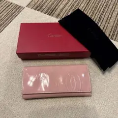 最終処分品　掲載は8/8まで　Cartier 長財布 ピンク エナメルのサムネイル
