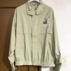 Black & White メンズジャケット 犬のプリント　L ベージュ