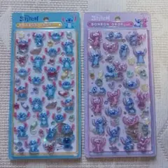 ディズニー スティッチ ボンボンドロップシール 2枚セット