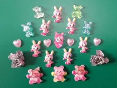 ※ネイルパーツ メゾピアノ ロゴパーツ 動物 お花 セットC-60