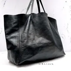◇レア極美品◇セリーヌ ホリゾンタルカバ 大容量トート 縦長 レザー 