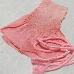 C7 帯揚げ 帯締め セット しぼり 中抜き ピンク
