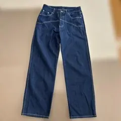 ダークブルー ストレートレッグデニム S