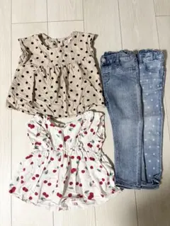 トップス＋デニムパンツ４点セット