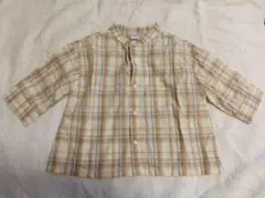 【未使用品】tete a tete チェック柄 長袖シャツ 80cm