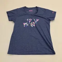 YONEX ヨネックス 花柄 ネイビー Tシャツ Lのサムネイル