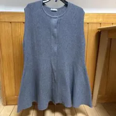 グラシアルッソ　ペプラムニットジレ　ベスト　M グレー