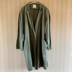 earth music&ecology　オリーブグリーン　ロングコート