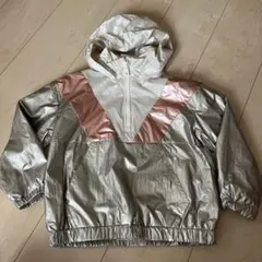 ZARA フード付きジャケット 116サイズ シルバー・ピンク 美品
