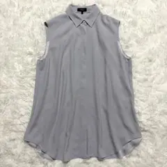 美品♡セオリー 洗えるフレンチスリーブブラウス ラベンダー24SS 