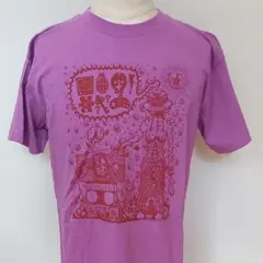 グラフィックプリント Tシャツ パープル