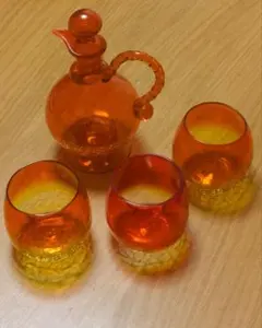 未使用 琉球ガラス デキャンタ ワイングラス 酒器 ピッチャー 水差し