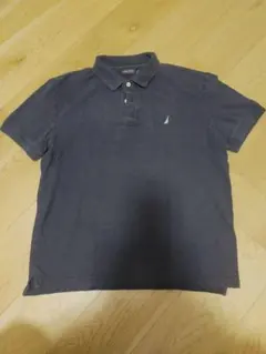 NAUTICA ポロシャツ 濃紺NAVY M ワンポイント刺繍
