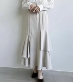 COCODEAL ニットコルセットティアードスカート