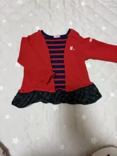 ホットビスケッツ　うさぎ　重ね着風トップス