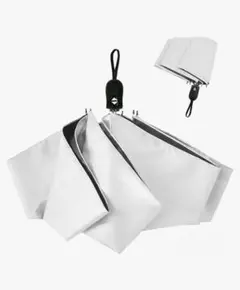 日傘 超軽量 遮光遮熱自動開閉 晴雨兼用 コンパクト　耐風撥水 白