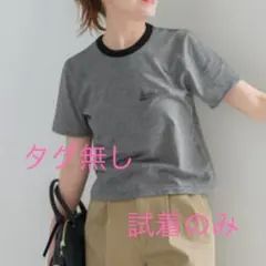 タグ無し試着のみ　スピックアンドスパン　リンガーロゴTシャツ最終のサムネイル