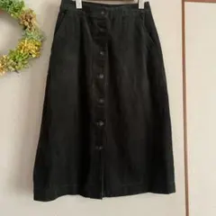 コーデュロイ前ボタンスカート