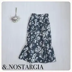 ♢ 【美品】アンドドットノスタルジア 花柄ロングフレアスカート M