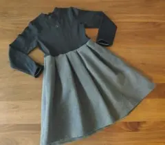 BeBe ボンディング素材切替ワンピース　130