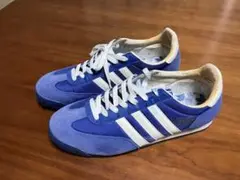 adidas 青 白3本ストライプ