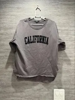 CALIFORNIAプリント 半袖Tシャツ グレー