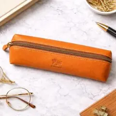 イルビゾンテ ペンケース 未使用 本革 ヤケヌメ 参考価格19,250円