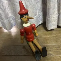 ピノキオ　木製　レトロ　人形 ヴィンテージ　オシャレ　雑貨　置物　インテリア