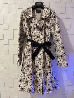 【未使用】TOCCA コート　花柄　総刺繍　トレンチ