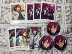 あんスタ、七種茨、缶バッチ3個と、ぱしゃっつ6枚と、クリアカード1枚のセットです