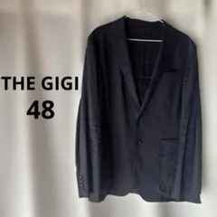 THE GIGI　テーラードジャケット　麻混　濃紺　48 日本製のサムネイル