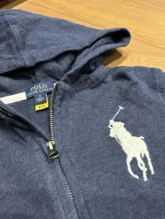 ラルフローレン子供服スウェットパーカー120キッズ紺色ネイビーブルービッグポニー