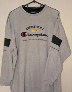 Champion グレー 長袖 ロンT