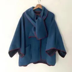 vintage コート マフラー付き ポンチョ ヨーロッパ古着 アウターのサムネイル