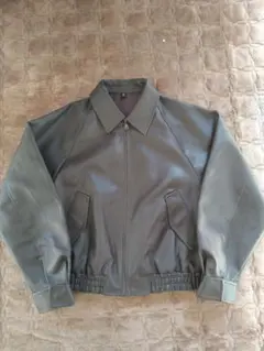 2025A/W フェイクレザーハリントンジャケット