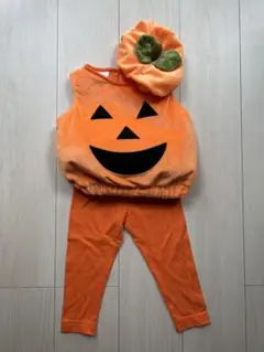 ハロウィンコスチューム かぼちゃ3点セット 70〜80サイズくらい