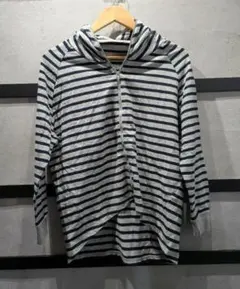 Niko and… ボーダー柄ジップアップパーカー F グレー◆1529