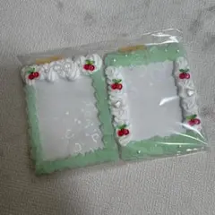【現品かぎり】トレカケース　ホイップデコ　２点セット　きみどり　さくらんぼ