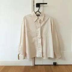 【セール最終価格!!】クリーム色 コットンシャツ