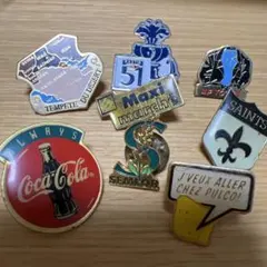 ビンテージ　ピンバッジセット