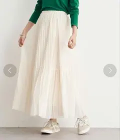 earth music&ecology　ランダムプリーツボリュームスカート