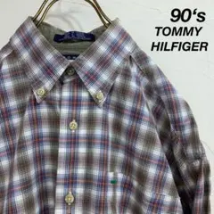 90’s TOMMY HILFIGER トミーヒルフィガー チェック BDシャツ