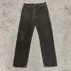 90-00usa製LEVI 505 ブラック ストレートデニム W36 L32