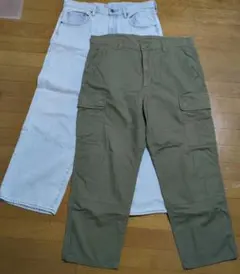XL メンズ パンツ 2点セット デニム カーゴパンツ