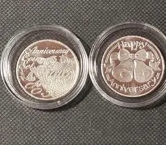 造幣局 2001年 プルーフコインセット出し 純銀メダル 2枚 14g J3J4