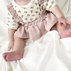 フリルサスペンダー付きブルマスカート（Pink M)