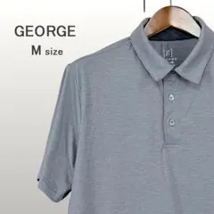 GEORGE 高機能 半袖 ポロシャツ 超ストレッチ 杢グレー M 0177のサムネイル